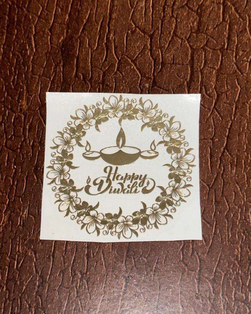 Metal Sticker 1.5" Happy Diwali ( C )