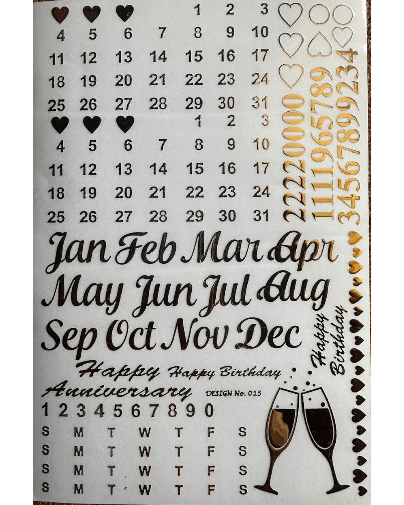 Embossed Sticker 015