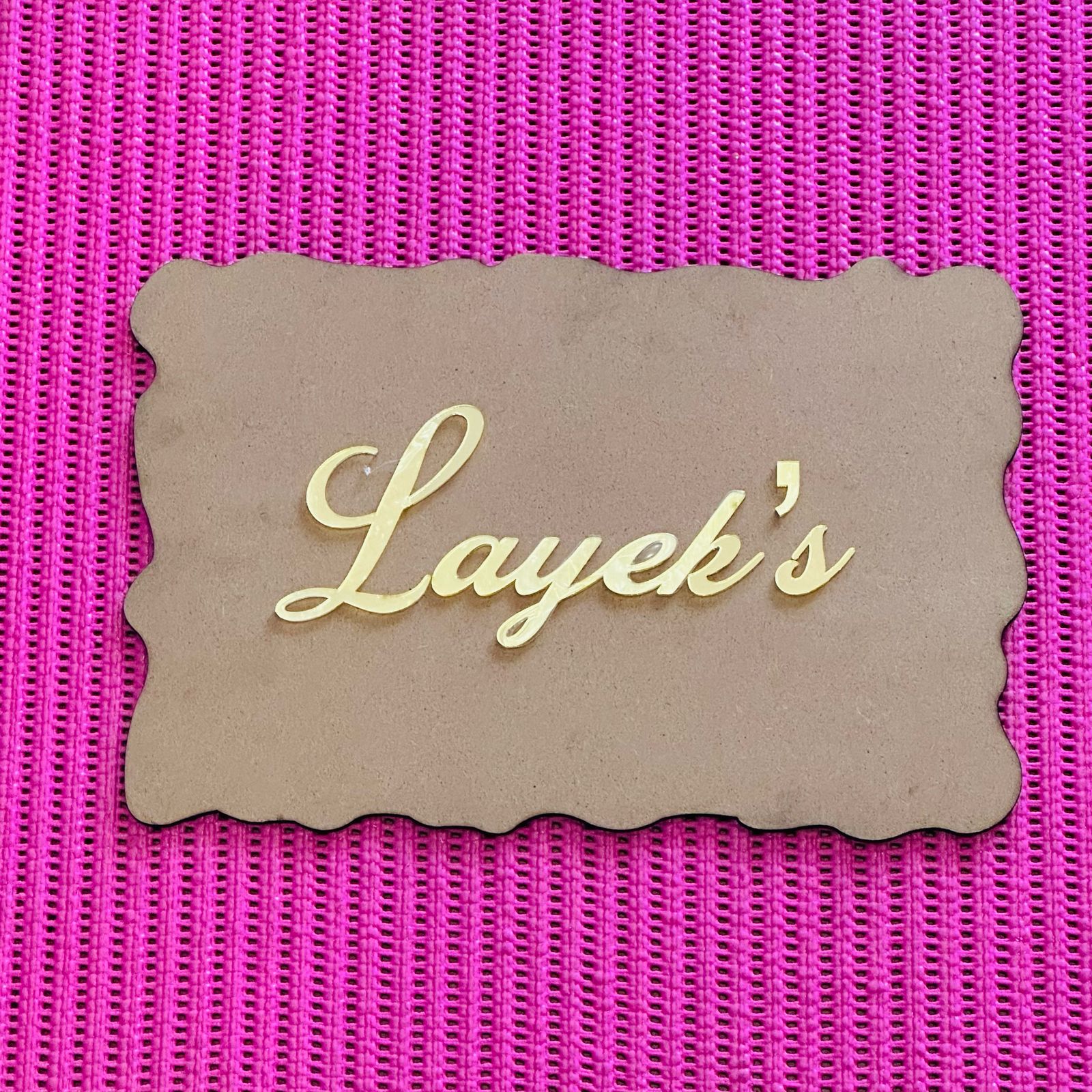 Golden Acrylic Cutout
