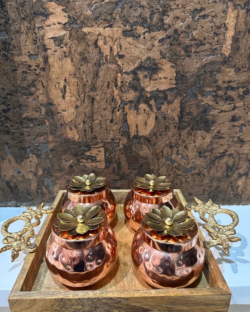 Wooden Tray with Jars