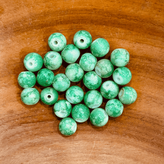 Marble Beads - green