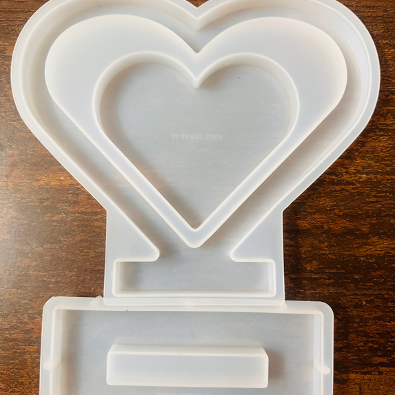 2 pc Heart Side Hanging Shaped Mould