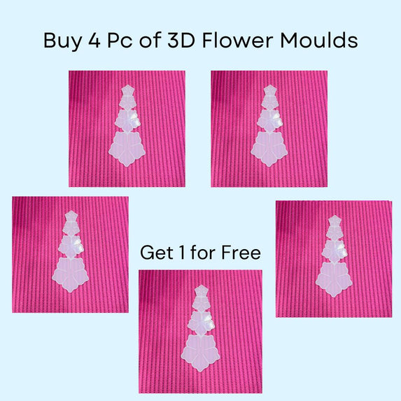 4 in 1 5 Kali Flower Mould Combo