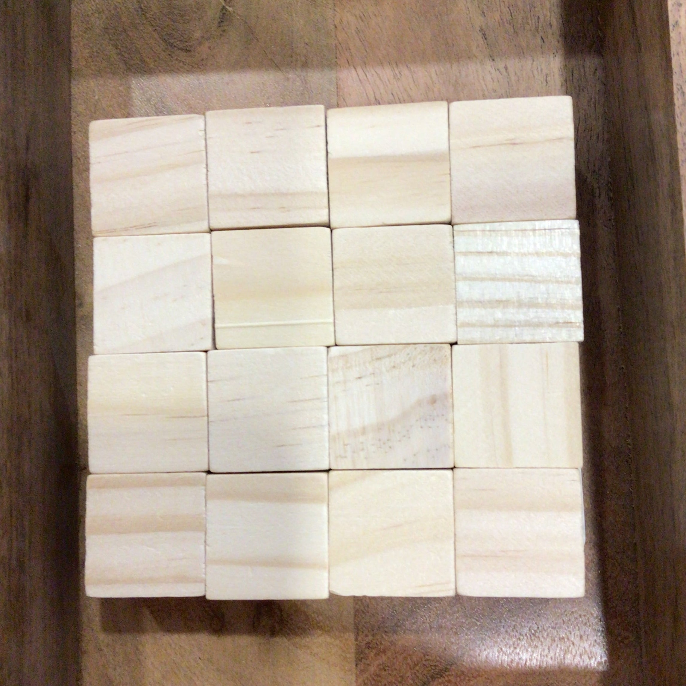 Square Wooden Block - 1"