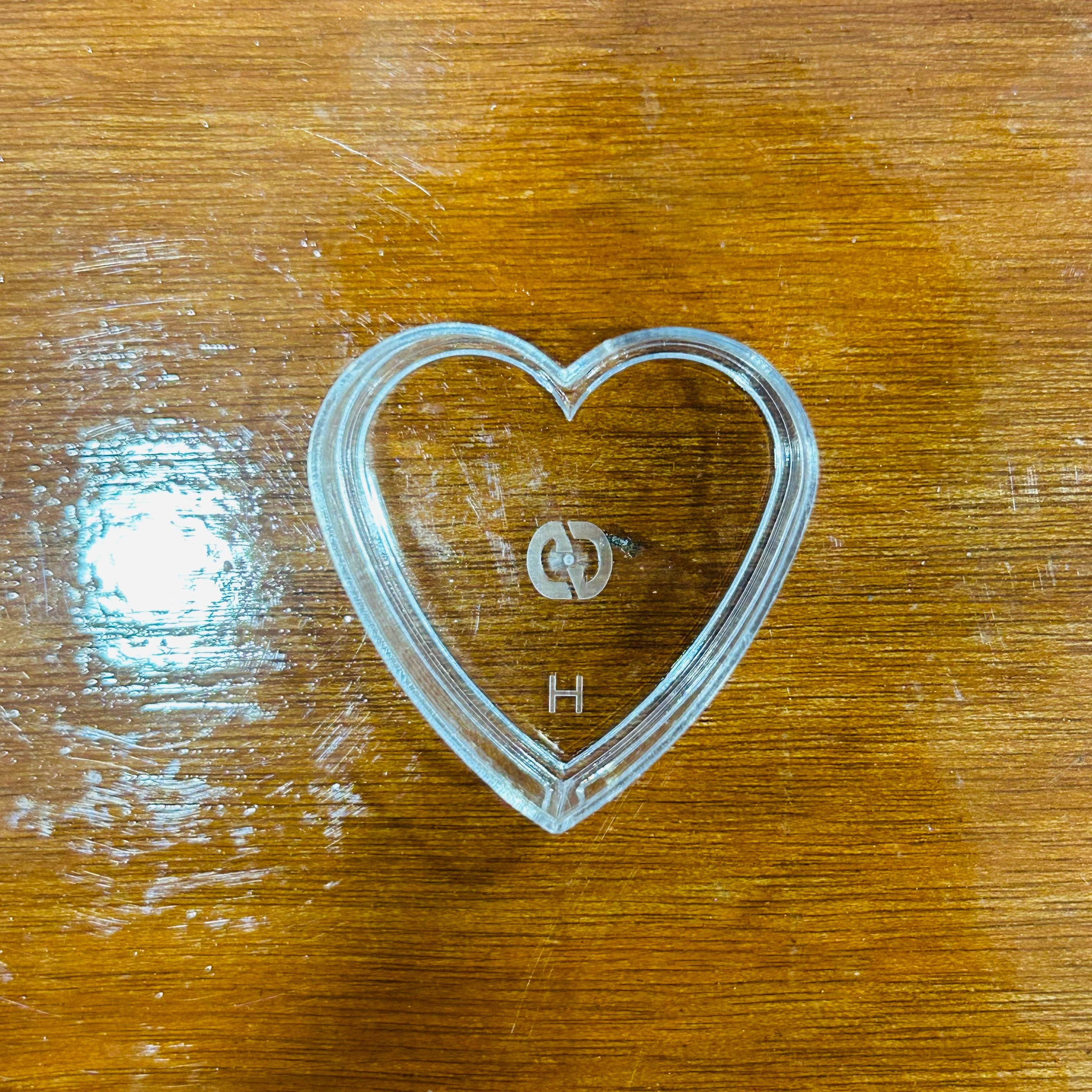 Heart Transparent cup for candle