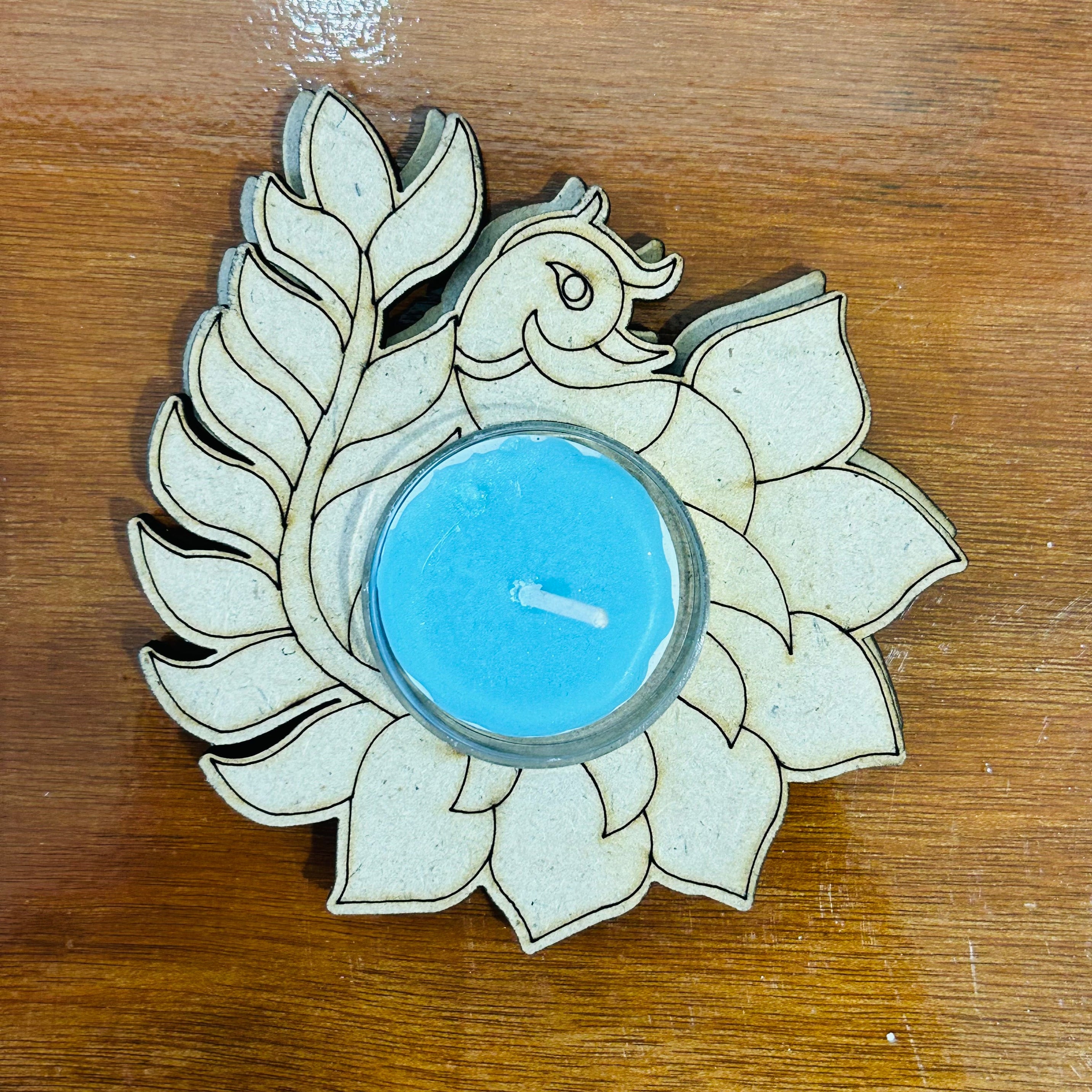 Peacock Diwali T-light Holder