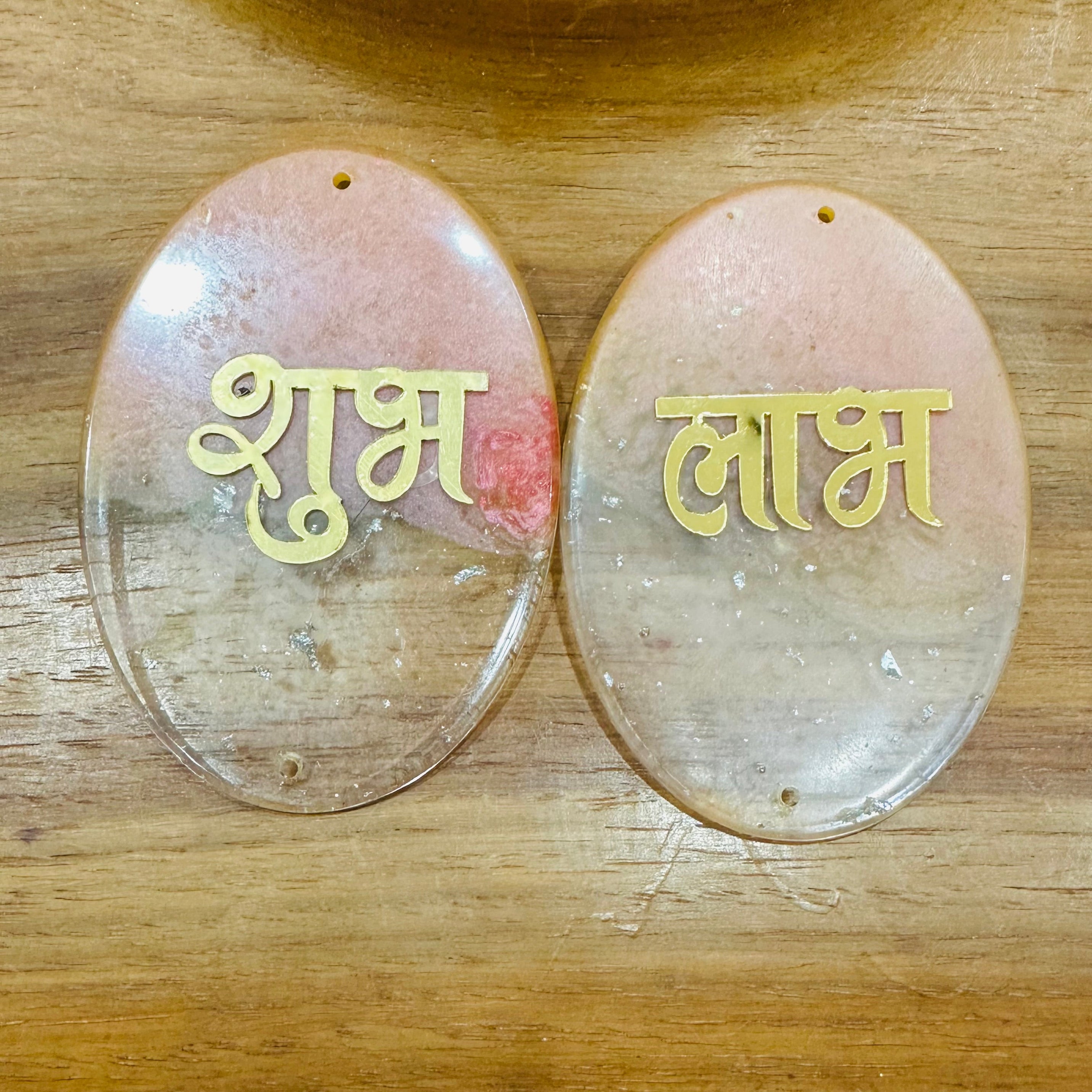 Light Pink Oval Shubh Labh