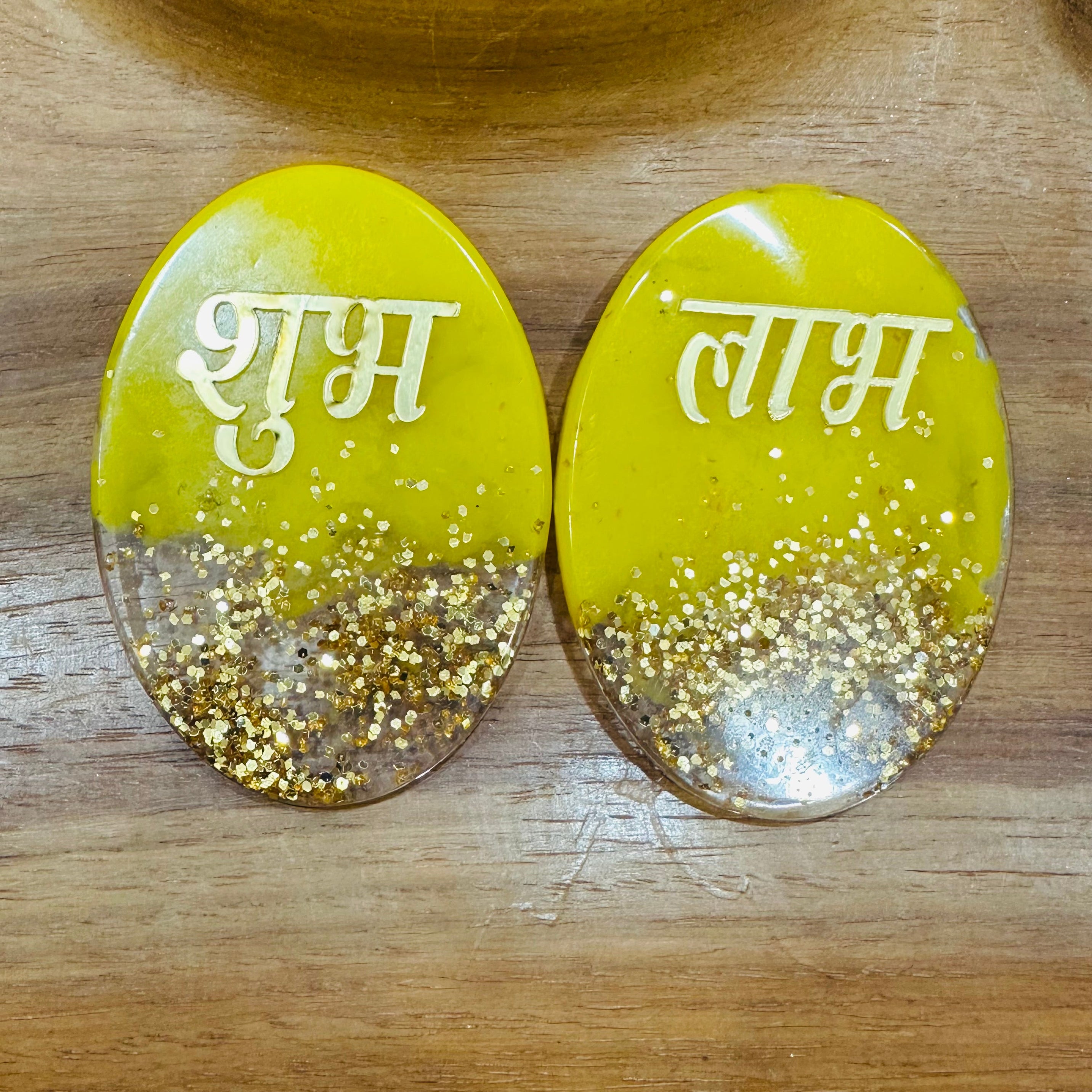 Yellow Oval Shubh Labh