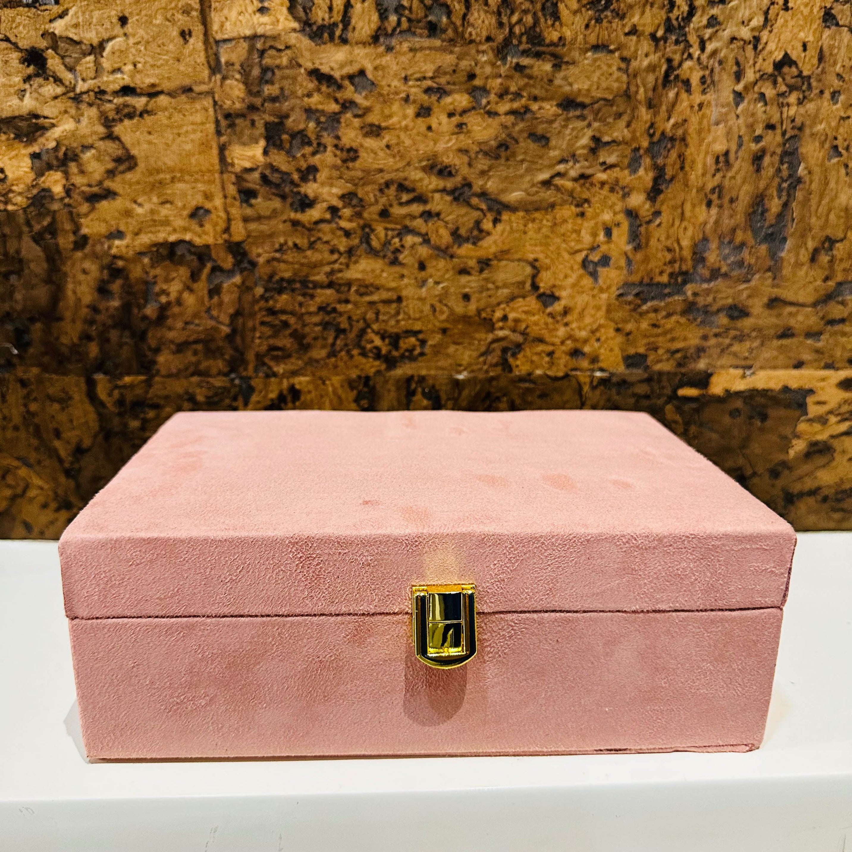 Pink Velvet Trunk Box