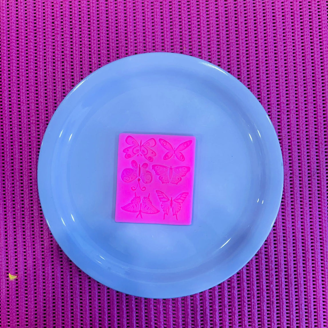 6 Cavlty Butterfly Pink Mould