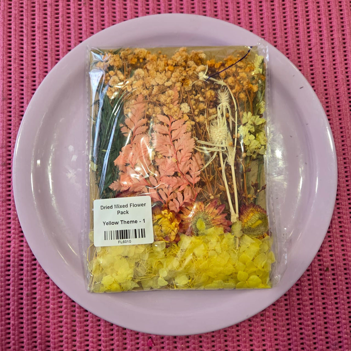 Dried Mixed  Flower Yellow Theme