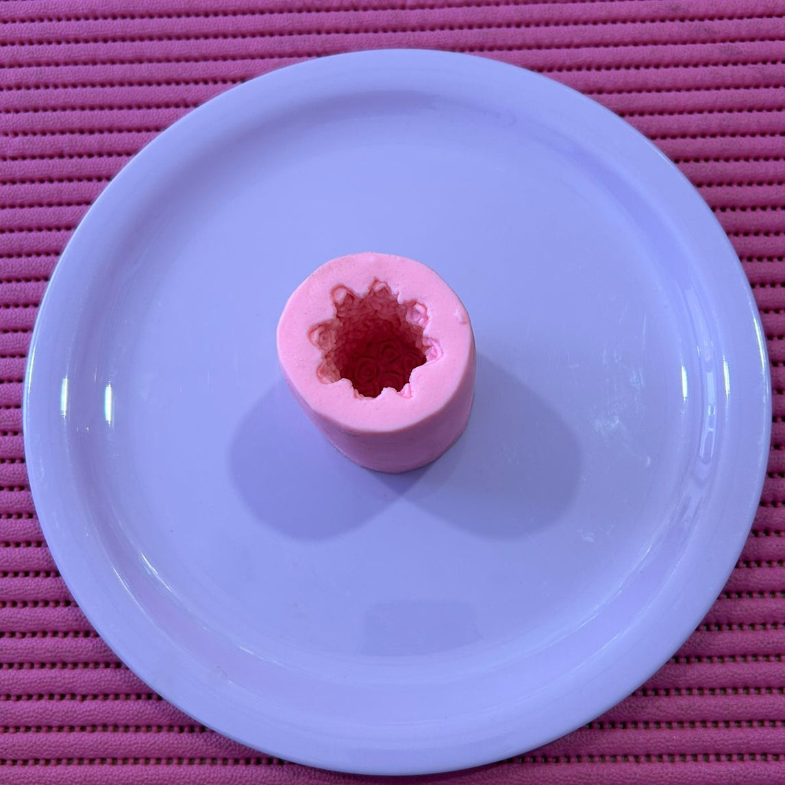Cylinder Rose Flower Candle Mould