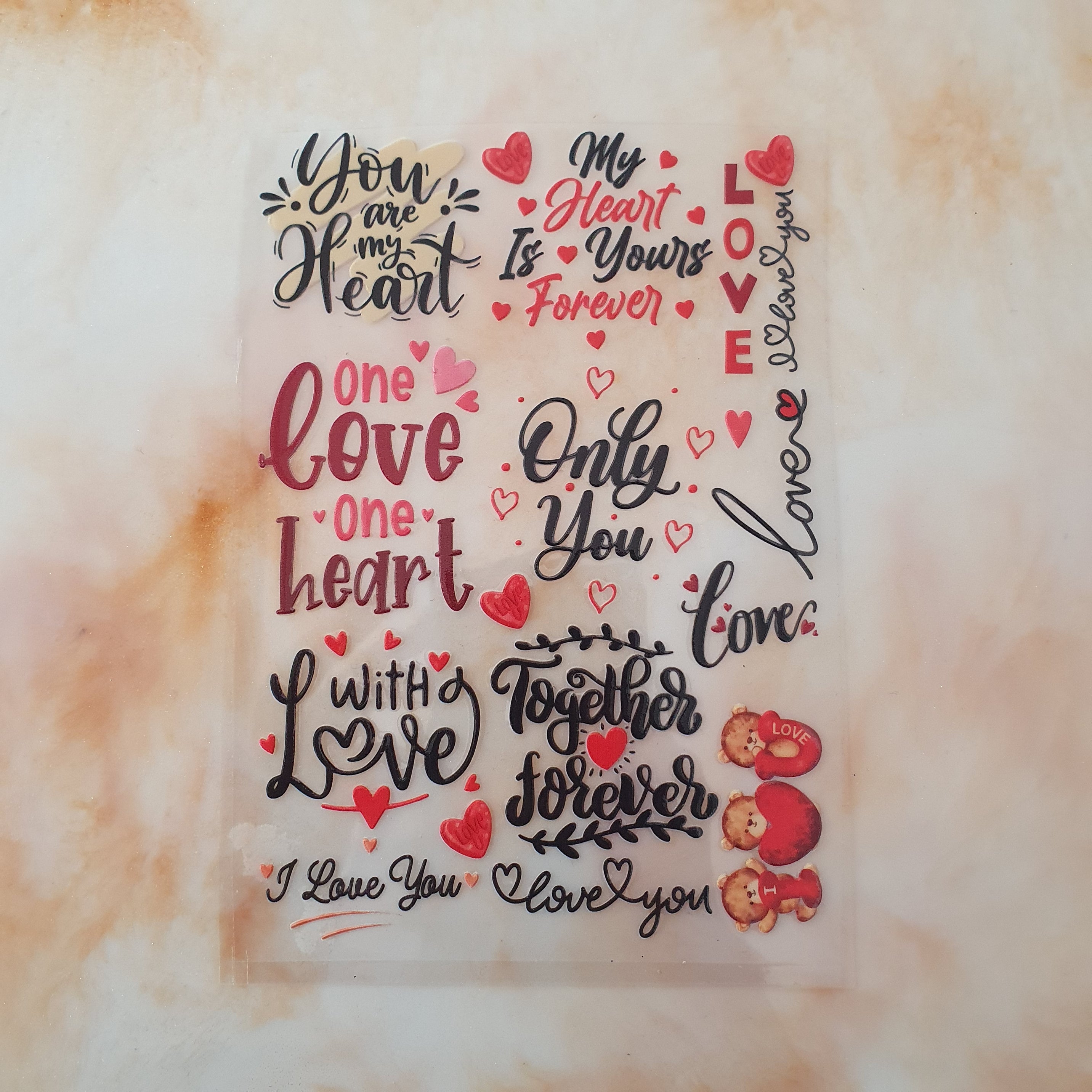 Love & Hearts  DTF sticker