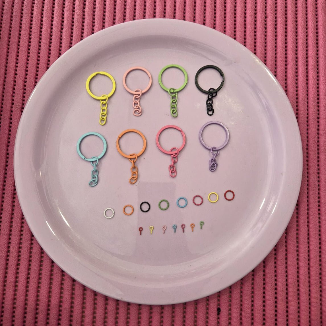 Multi colour keychain Ring