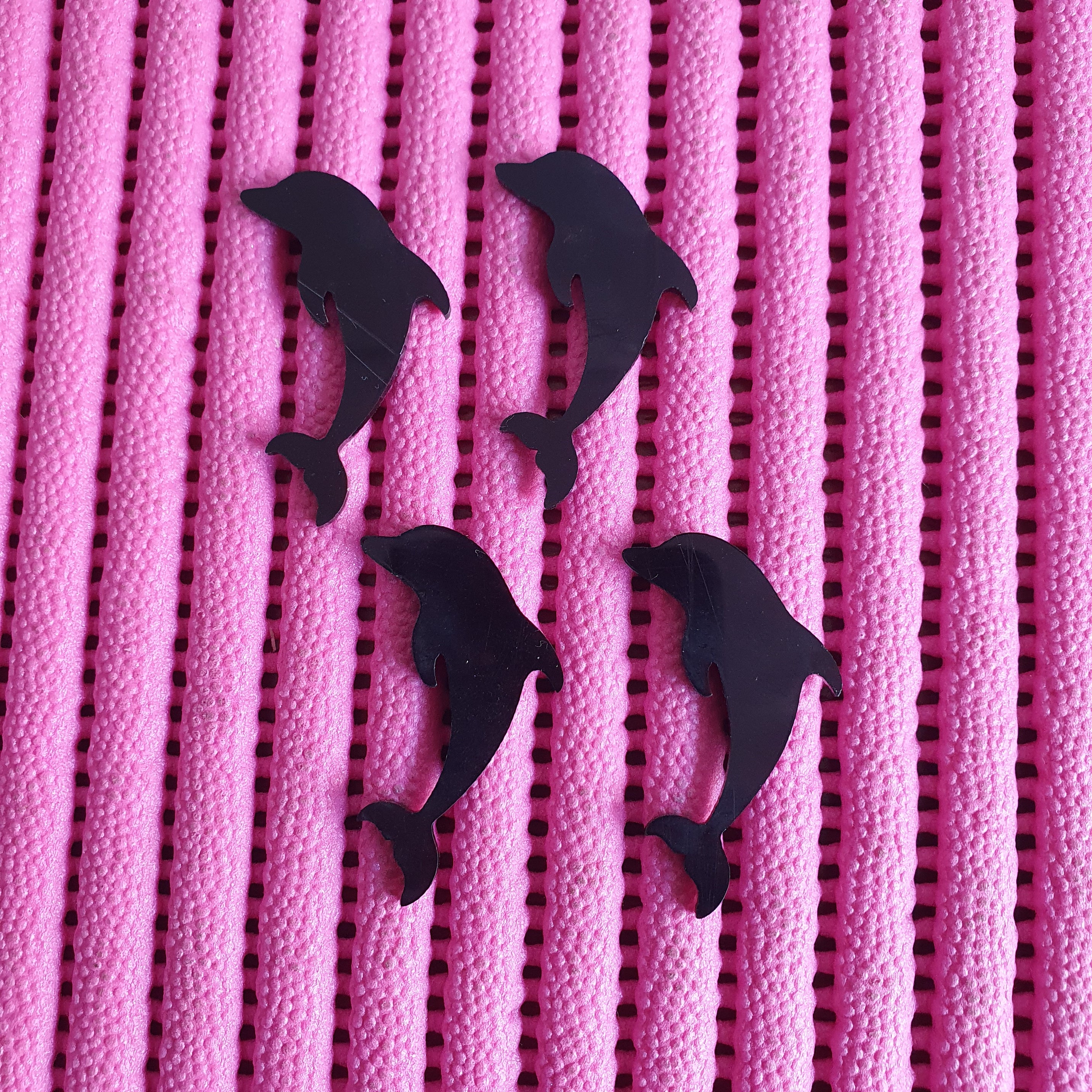 Black acrylic fish miniature