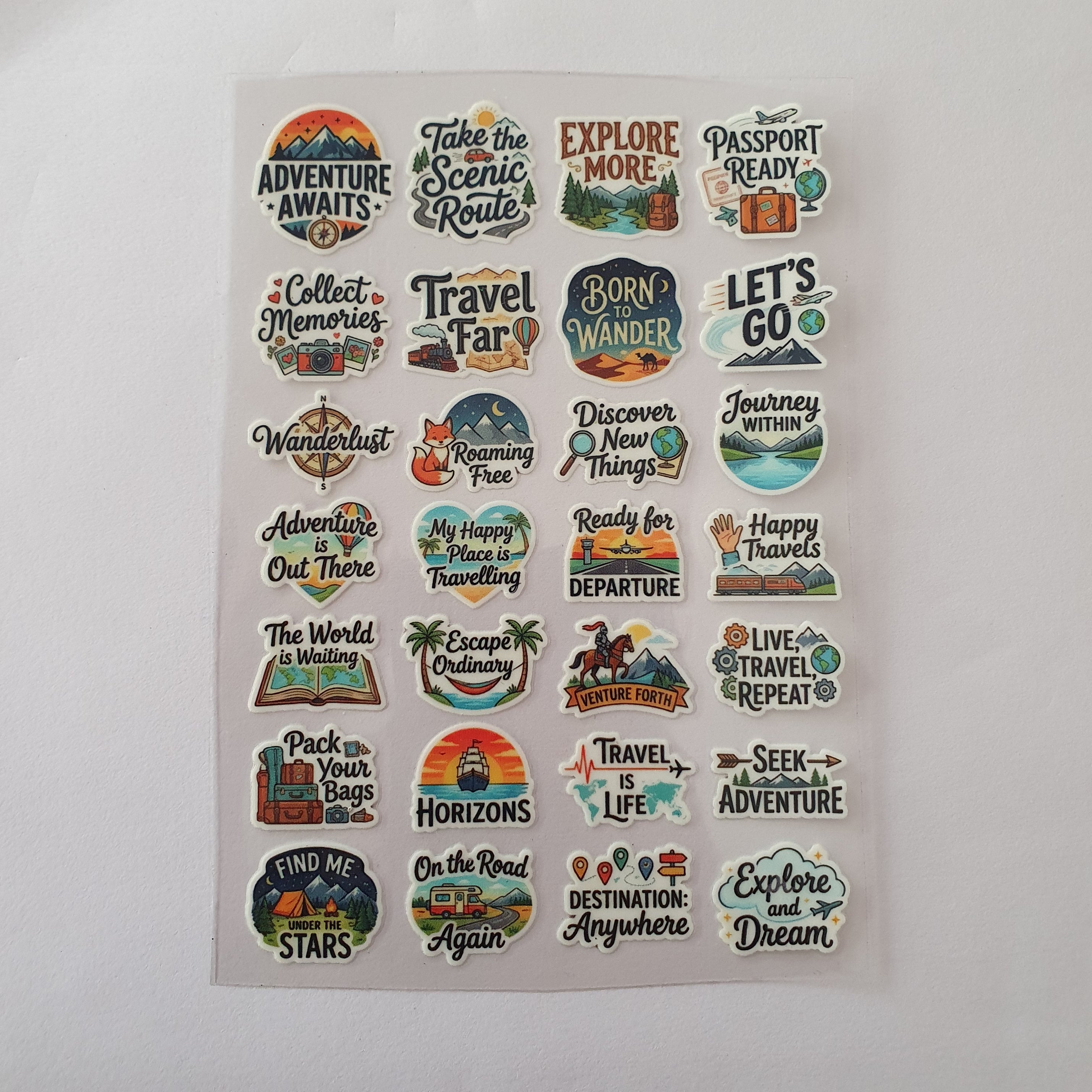 Travel and Adventure Dtf Stickers