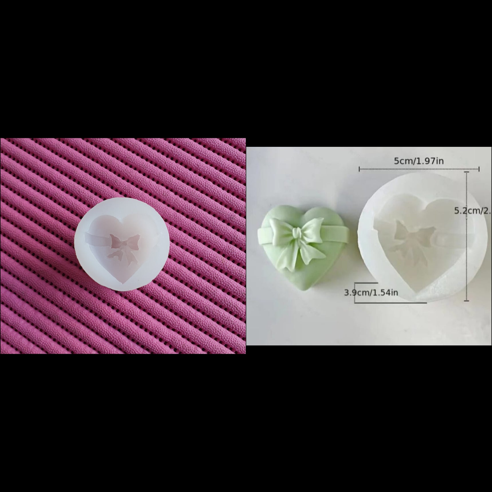 Gift heart candle handemade mould