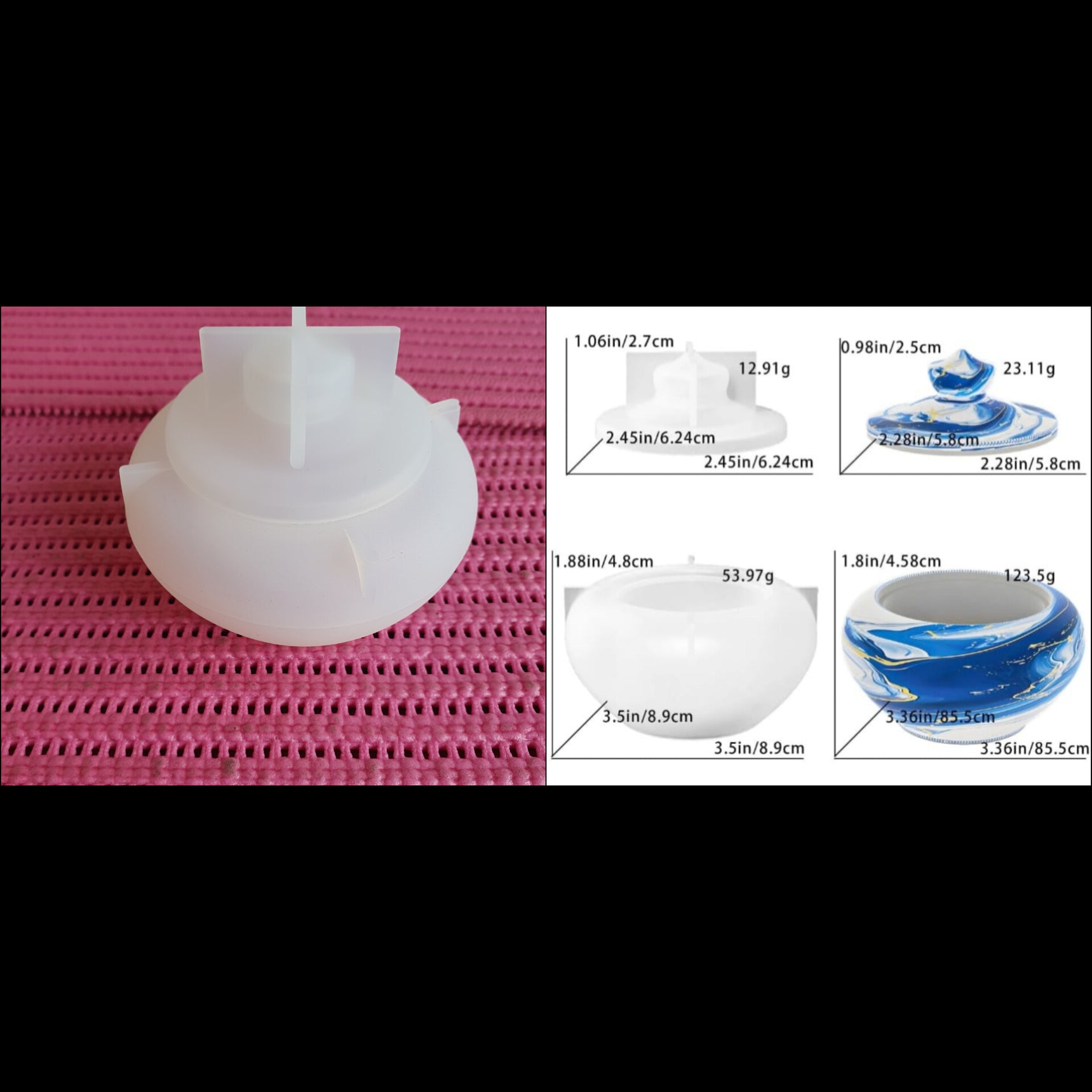 Round tepot & storage box mould