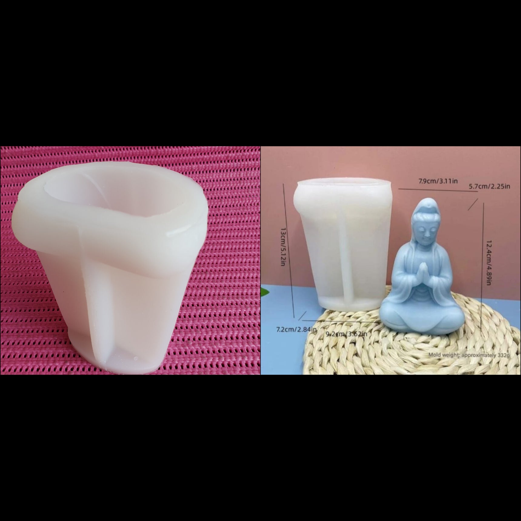 Sitting buddha statue mould