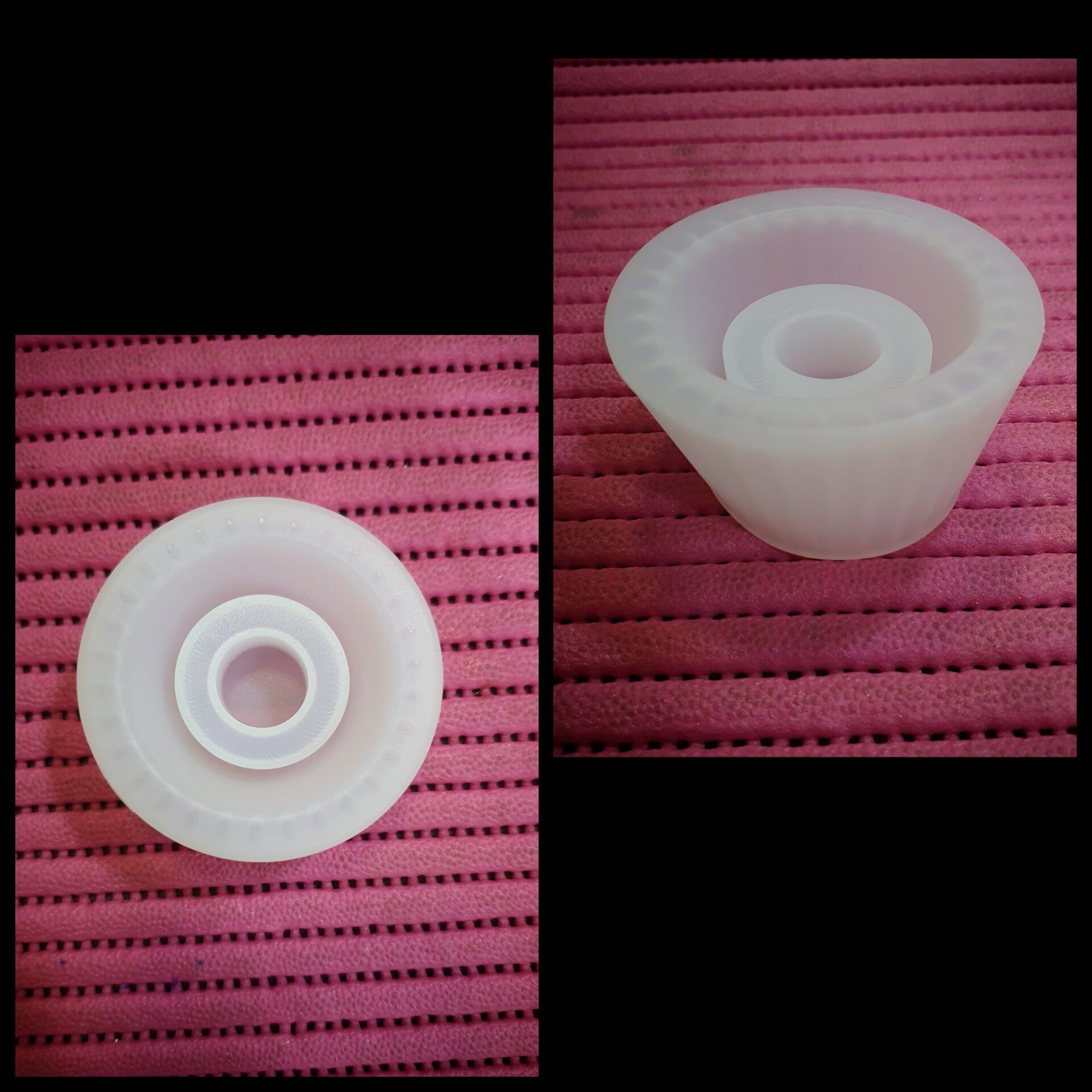 Striped Round Candle Holder Mould